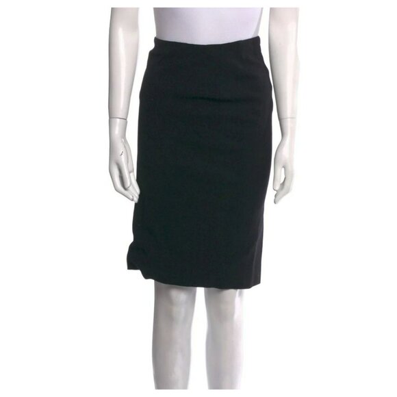 Dolce & Gabbana Black Zip Skirt – Size M – Wool Blend – Tailored Fit - Picture 1 of 8